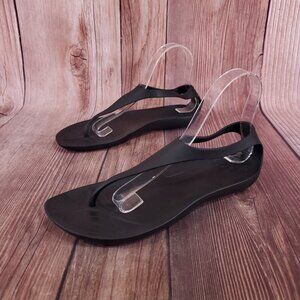 Crocs Serena Sexi Flip Womens Size 9 Black Thongs Flip Flops T-Strap Slingback